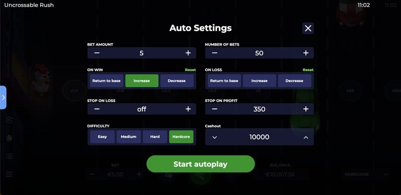 Descubre el misterio del juego de slot Uncrossable Rush en línea en España.